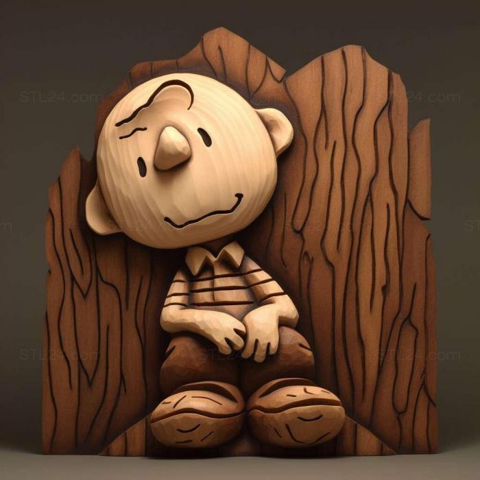Characters (st charlie brown 4, HERO_2628) 3D models for cnc